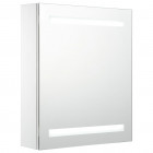  Armoire de salle de bain à miroir LED 50x13,5x60 cm