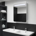  Armoire de salle de bain à miroir LED 60x11x80 cm