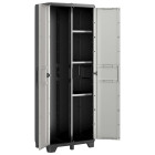 Armoire de rangement polyvalente gear noir et gris 182 cm