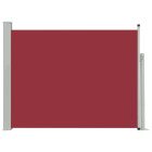 Auvent paravent store brise-vue latéral rétractable de patio jardin 140 x 500 cm rouge helloshop26 02_0007260