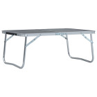 Table pliable de camping gris aluminium 60x40 cm