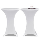 Housses élastiques de table ø 70 cm blanc 4 pcs