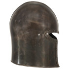 Casque de chevalier médiéval antique pour gn argenté acier