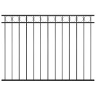 Panneau de clôture acier 1,7x1,2 m noir