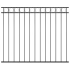 Panneau de clôture acier 1,7x1,5 m noir