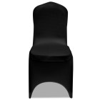 Housses élastiques de chaise noir 30 pcs