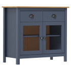 Buffet hill gris 90x40x80 cm bois de pin solide