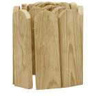 Rouleaux de bordure 2 pcs 120 cm bois de pin imprégné - Couleur au choix