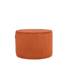 Pouf tibo 55x55x40 cm cordon de serrage rouille