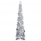 Sapin de Noël artificiel escamotable Argenté 120 cm PET