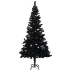 Sapin de Noël artificiel avec support Noir 180 cm PVC