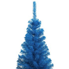 Sapin de Noël artificiel avec support Bleu 210 cm PVC