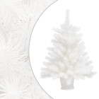 Sapin de Noël artificiel avec un pot Blanc 65 cm PE