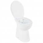 Toilette haute sans bord fermeture douce 7 cm Céramique Blanc