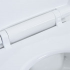 Toilette haute sans bord fermeture douce 7 cm Céramique Blanc