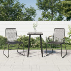 Chaises de jardin 2 pcs noir 58x59x85,5 cm rotin pvc