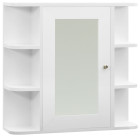 Armoire à miroir de salle de bain 66 x 17 x 63 cm mdf blanc helloshop26 02_0006718