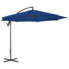 Parasol meuble de jardin déporté avec mât en acier 300 cm - Couleur au choix