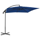 Parasol meuble de jardin déporté avec mât en acier 250 x 250 cm - Couleur au choix