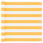 Écran de balcon blanc et jaune 90x300 cm tissu oxford