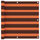 Écran de balcon orange et marron 90x600 cm tissu oxford