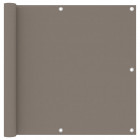 Écran de balcon taupe 90x300 cm tissu oxford