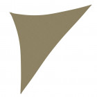 Voile de parasol tissu oxford triangulaire 3,5x3,5x4,9 m beige