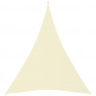 Voile de parasol tissu oxford triangulaire 5x6x6 m crème