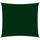 Voile de parasol tissu oxford carré 4x4 m vert foncé