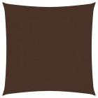 Voile de parasol tissu oxford carré 3x3 m marron