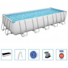 Piscine hors-sol rectangulaire power steel 19281 l