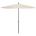 Parasol de jardin avec mât 210x140 cm sable