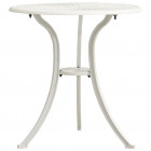 Table de jardin blanc 62x62x65 cm aluminium coulé