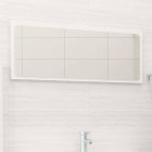 Miroir de salle de bain blanc brillant 90x1,5x37 cm aggloméré