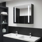Armoire de salle de bain à miroir à led 89x14x62 cm