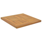 Dessus de table carré 40x40x2,5 cm bois de teck massif