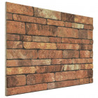 Panneaux muraux 3d au design de brique marron 10 pcs eps