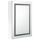 Armoire de salle de bain à miroir led 50 x 13 x 70 cm blanc brillant helloshop26 02_0006580