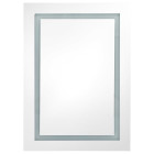Armoire de salle de bain à miroir led 50 x 13 x 70 cm blanc brillant helloshop26 02_0006580