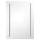 Armoire de salle de bain à miroir led 50 x 13 x 70 cm gris helloshop26 02_0006604