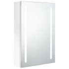 Armoire de salle de bain à miroir led 50 x 13 x 70 cm blanc brillant helloshop26 02_0006581