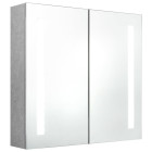 Armoire de salle de bain à miroir led 62 x 14 x 60 cm mdf gris helloshop26 02_0006606