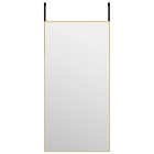 Miroir de porte doré 40x80 cm verre et aluminium