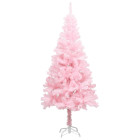 Sapin de noël artificiel avec support rose 120 cm pvc