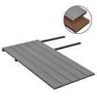 Panneaux de terrasse et accessoires wpc marron/gris 10 m² 2,2 m