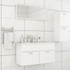 Ensemble de meubles de salle de bain blanc brillant aggloméré