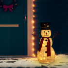 Figurine de bonhomme de neige de noël à led tissu 60 cm