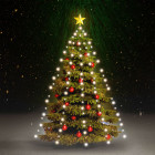 Guirlande lumineuse d'arbre de noël 210 led blanc froid 210 cm