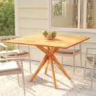 Table de jardin 110x110x75 cm bois d'acacia solide