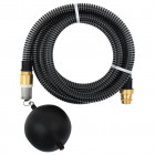 Tuyau d'aspiration avec raccords en laiton 15 m 25 mm noir